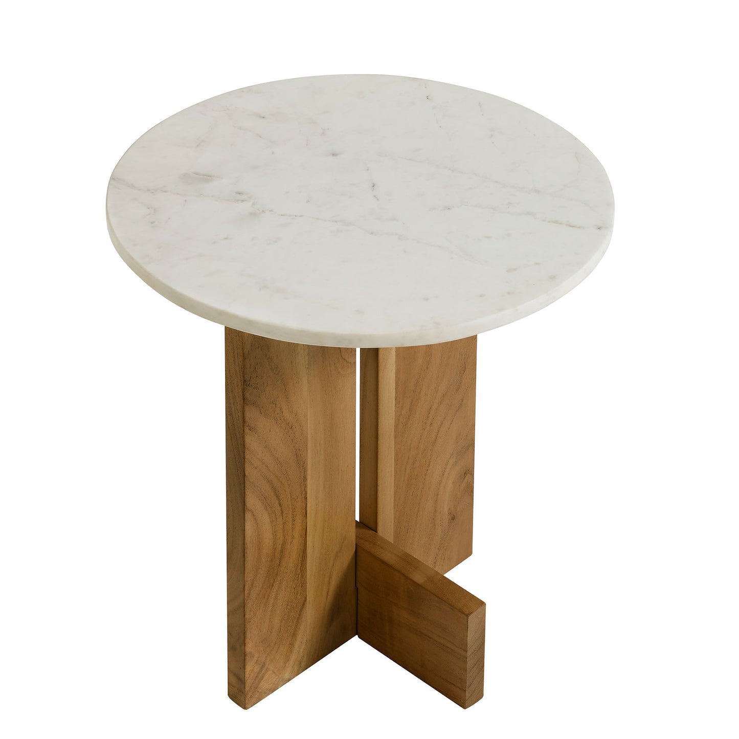 Modway - Tarin Acacia Wood and Marble Side Table by Modway  Living Room Tables Brown - EEI-7141-NAT