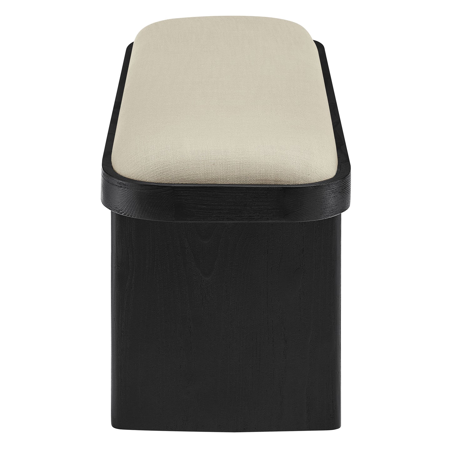 Modway - Iver 43" Upholstered Wood Accent Bench by Modway  Living Room Benches and Stools Gray - EEI-7143-BLK-FLX