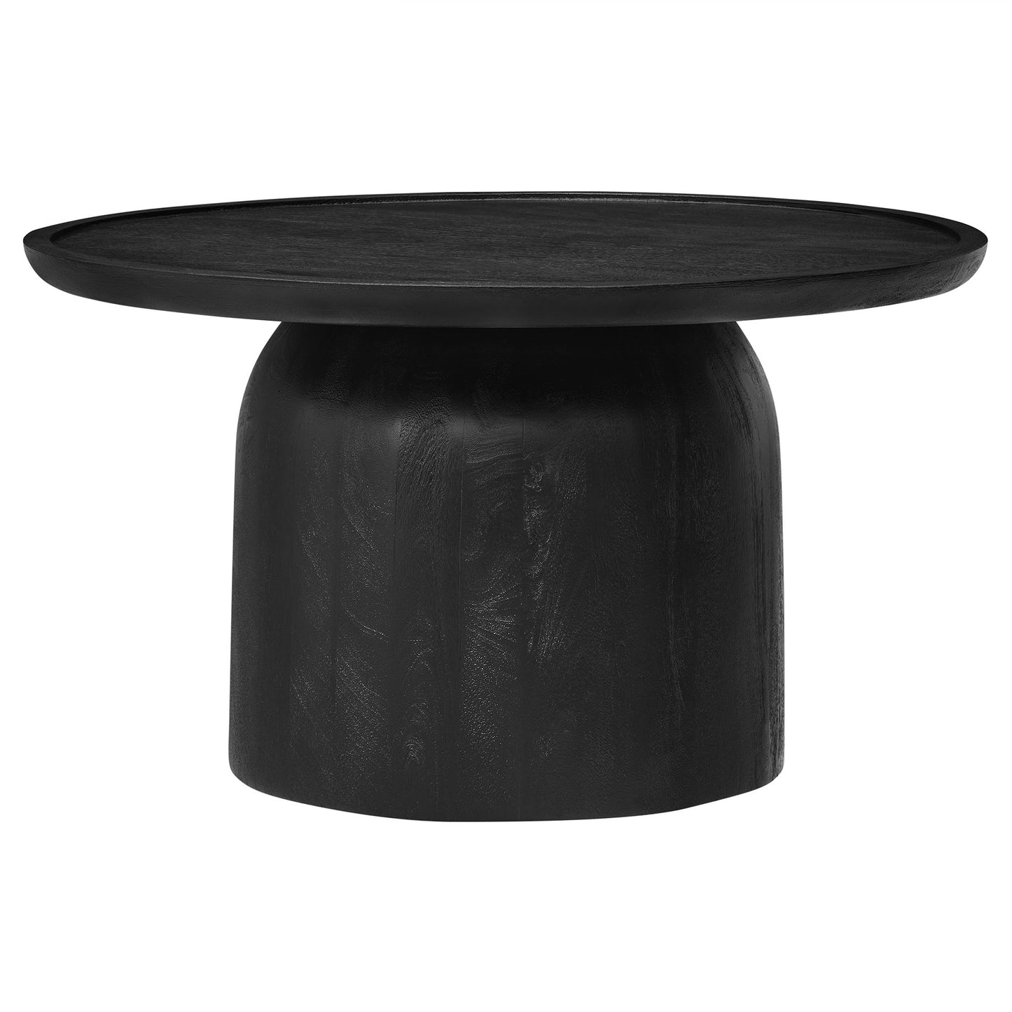 Modway - Holloway 30" Round Wood Coffee Table by Modway  Living Room Tables Black - EEI-7144-BLK
