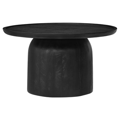 Modway - Holloway 30" Round Wood Coffee Table by Modway  Living Room Tables Black - EEI-7144-BLK