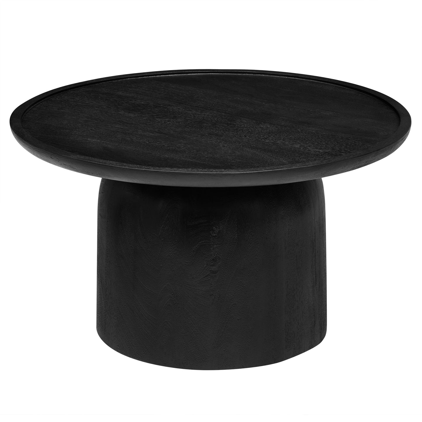Modway - Holloway 30" Round Wood Coffee Table by Modway  Living Room Tables Black - EEI-7144-BLK