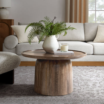 Modway - Holloway 30" Round Wood Coffee Table by Modway  Living Room Tables Brown - EEI-7144-WAL