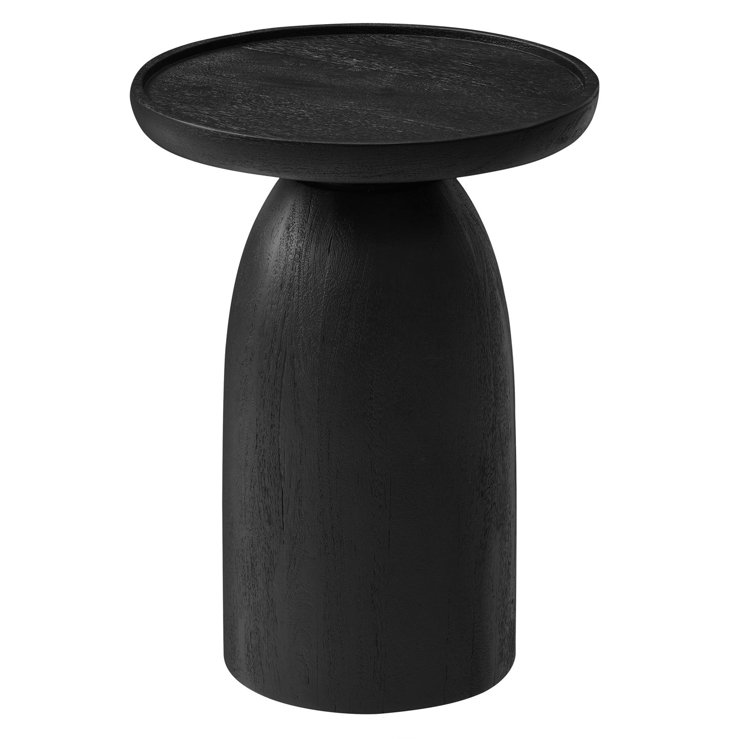 Modway - Holloway Round Wood Side Table by Modway  Living Room Tables Black - EEI-7145-BLK