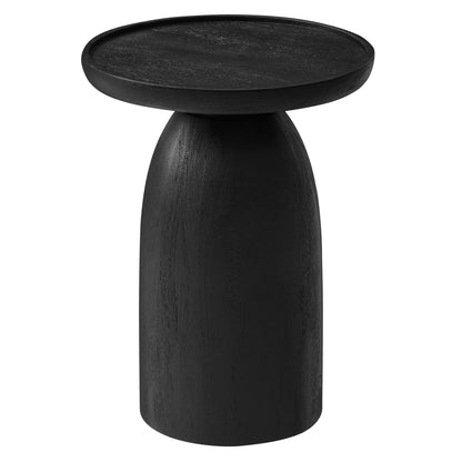 Modway - Holloway Round Wood Side Table by Modway  Living Room Tables Black - EEI-7145-BLK