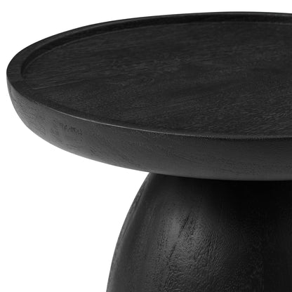 Modway - Holloway Round Wood Side Table by Modway  Living Room Tables Black - EEI-7145-BLK