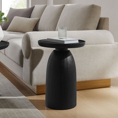 Modway - Holloway Round Wood Side Table by Modway  Living Room Tables Black - EEI-7145-BLK