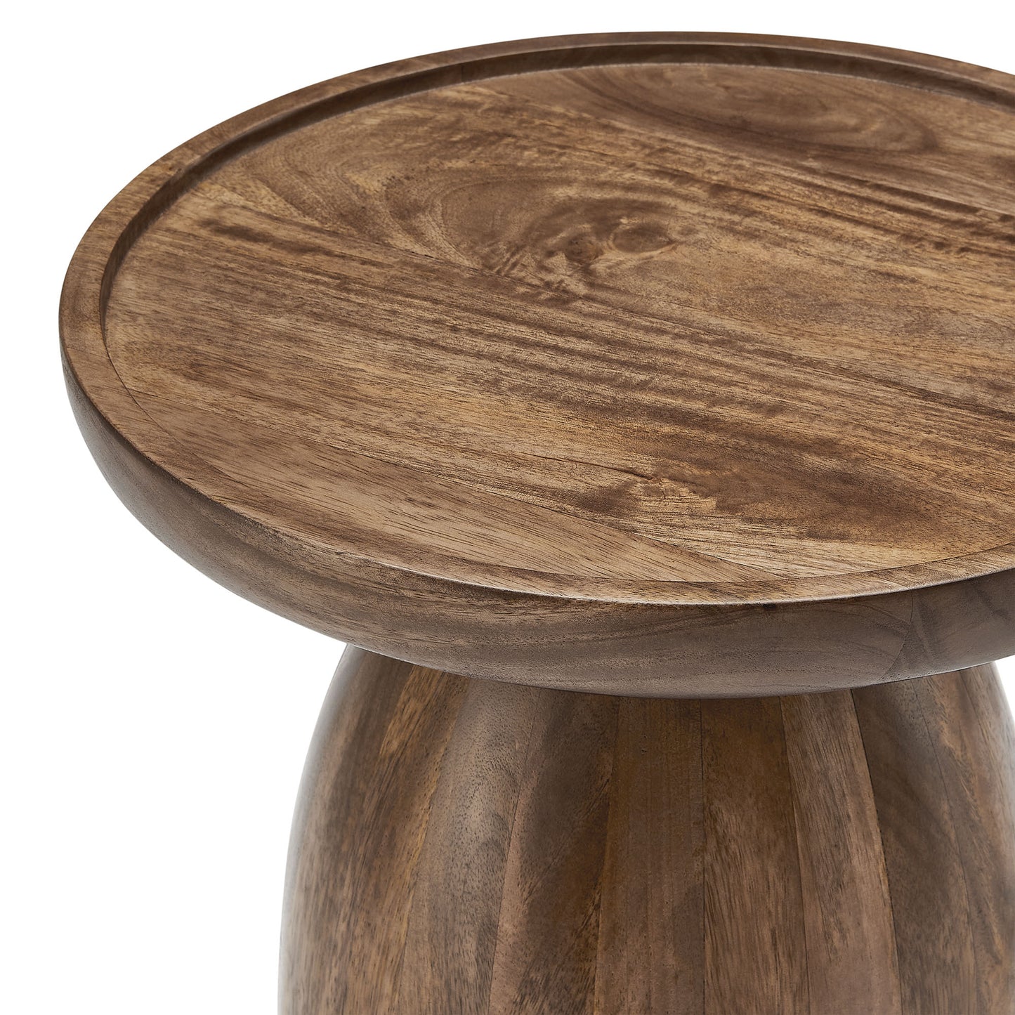 Modway - Holloway Round Wood Side Table by Modway  Living Room Tables Brown - EEI-7145-WAL