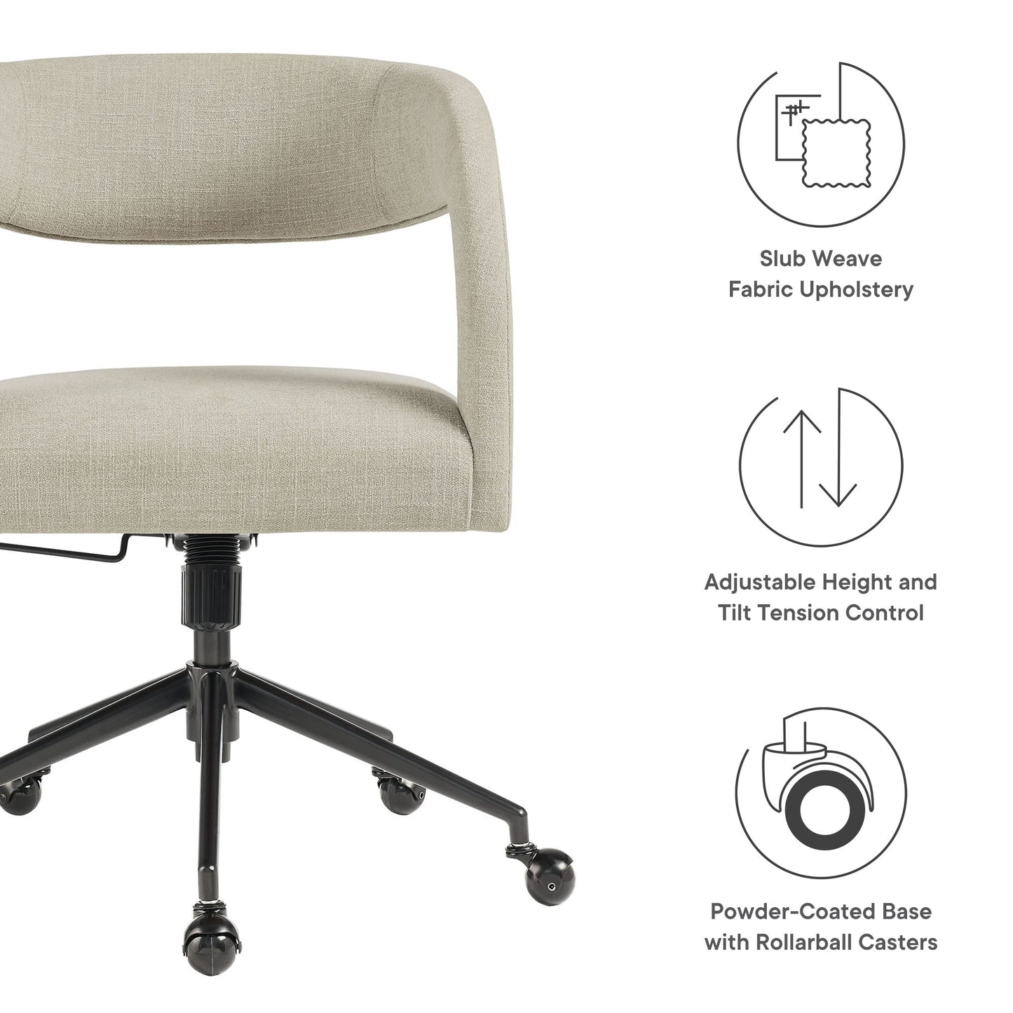 Modway - Pinnacle Upholstered Office Chair by Modway  Office Furniture Office Chairs Gray - EEI-7149-LIN