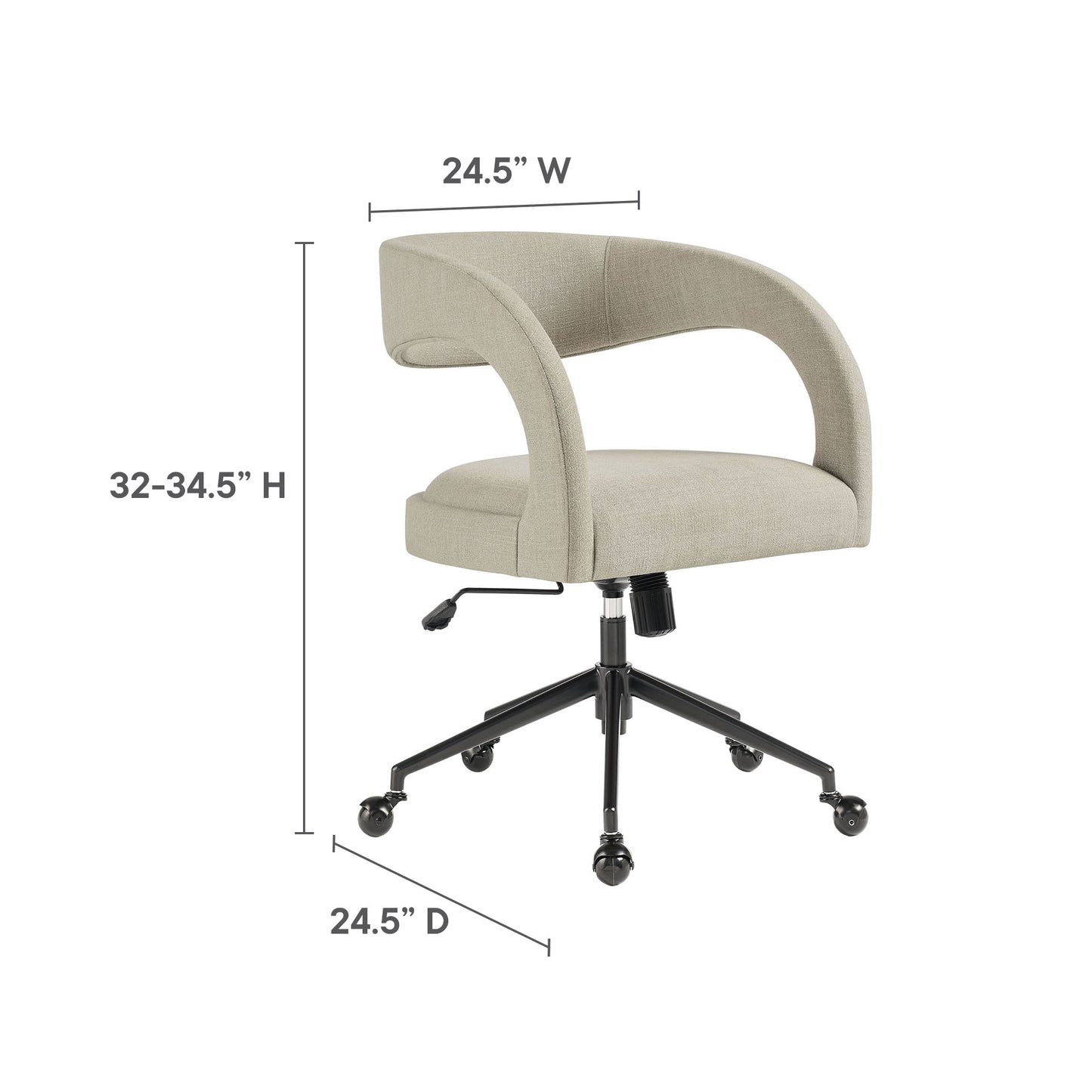Modway - Pinnacle Upholstered Office Chair by Modway  Office Furniture Office Chairs Gray - EEI-7149-LIN