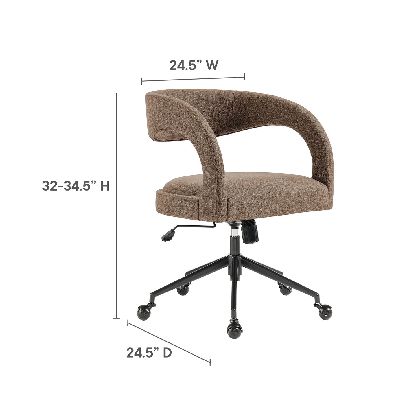 Modway - Pinnacle Upholstered Office Chair by Modway  Office Furniture Office Chairs Brown - EEI-7149-MOC