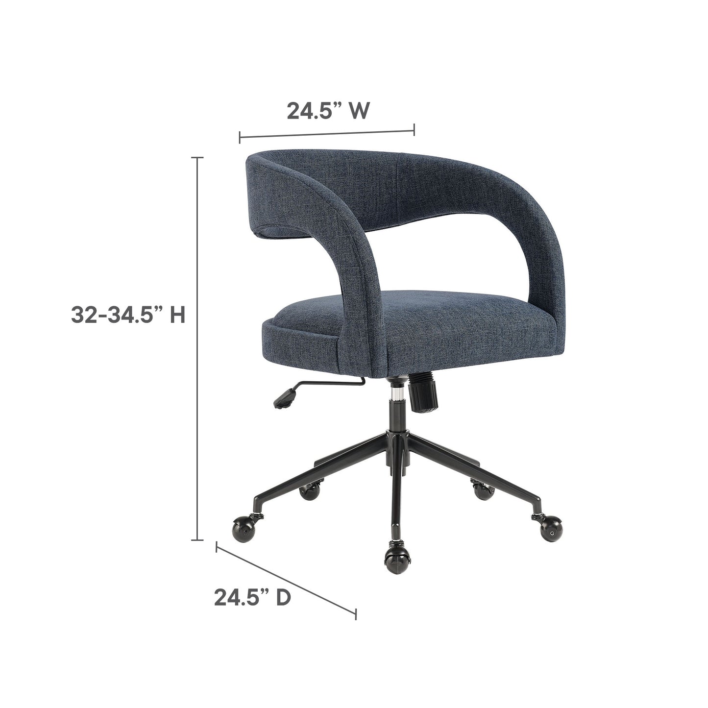 Modway - Pinnacle Upholstered Office Chair by Modway  Office Furniture Office Chairs Blue - EEI-7149-SLB