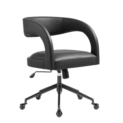 Modway - Pinnacle Vegan Leather Office Chair by Modway  Office Furniture Office Chairs Black - EEI-7150-BLK