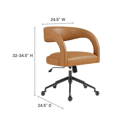 Modway - Pinnacle Vegan Leather Office Chair by Modway  Office Furniture Office Chairs Brown - EEI-7150-TAN