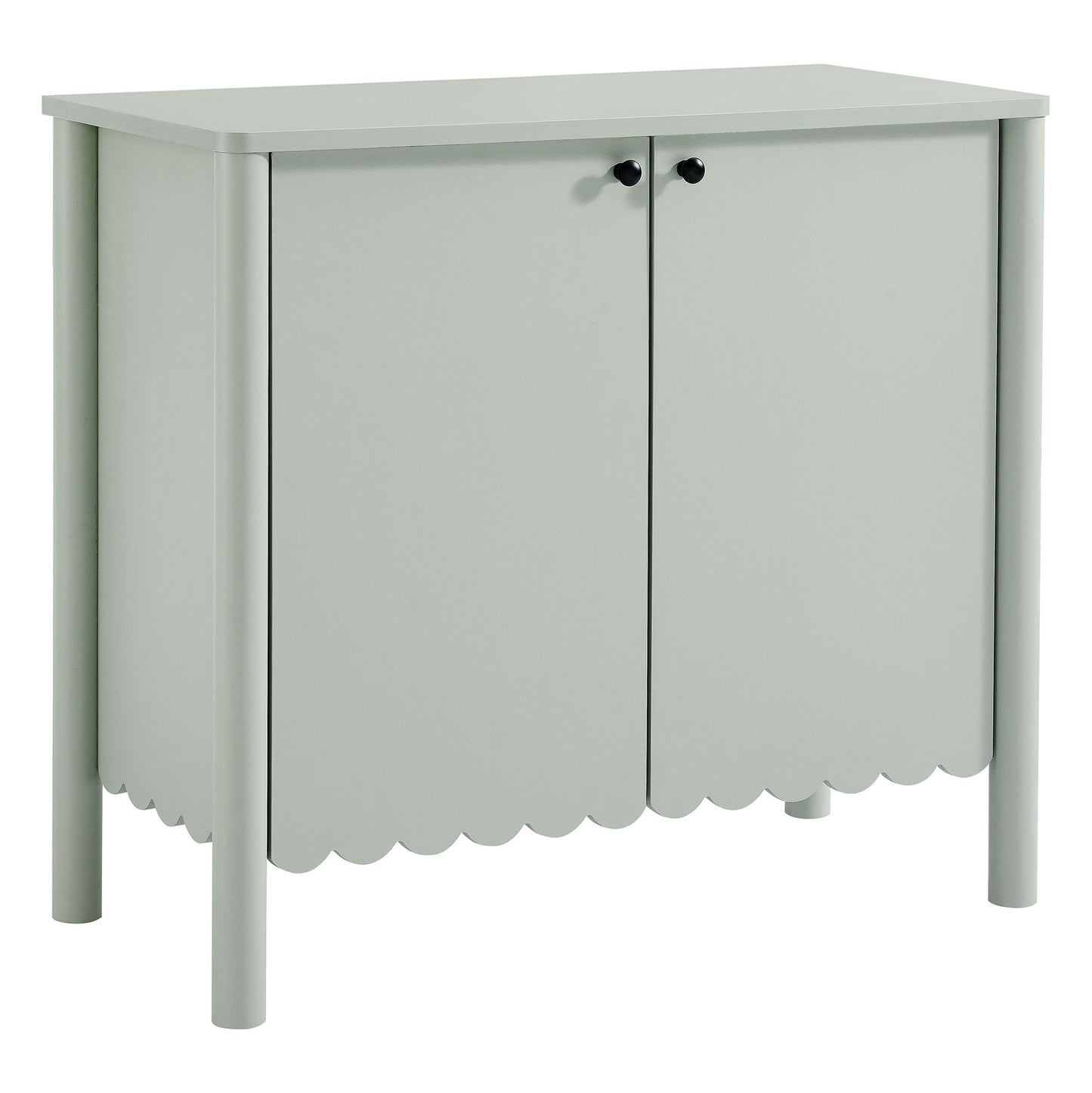 Modway - Emmeline 35" 2-Door Scalloped Sideboard Cabinet by Modway  Living Room  Green - EEI-7152-SGE
