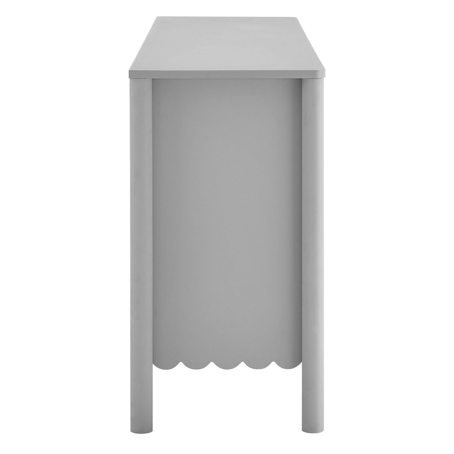 Modway - Emmeline 66" 4-Door Scalloped Sideboard Cabinet by Modway  Living Room  Gray - EEI-7153-LGR