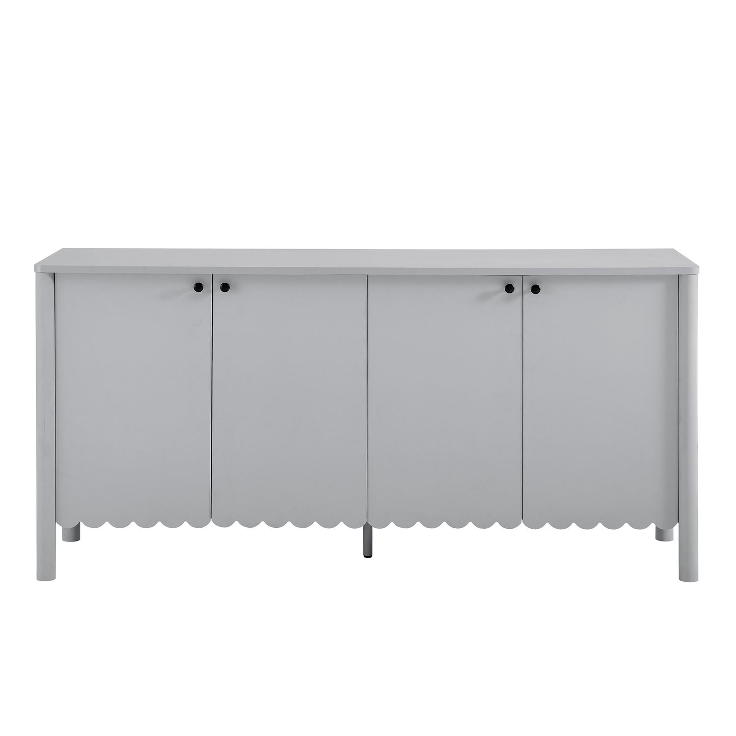 Modway - Emmeline 66" 4-Door Scalloped Sideboard Cabinet by Modway  Living Room  Gray - EEI-7153-LGR