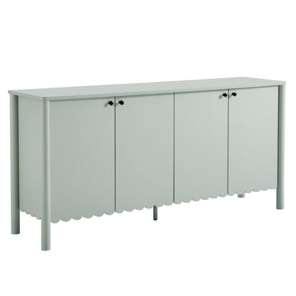 Modway - Emmeline 66" 4-Door Scalloped Sideboard Cabinet by Modway  Living Room  Green - EEI-7153-SGE