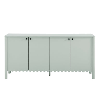 Modway - Emmeline 66" 4-Door Scalloped Sideboard Cabinet by Modway  Living Room  Green - EEI-7153-SGE
