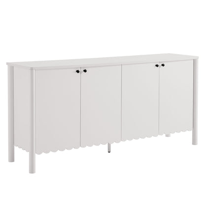 Modway - Emmeline 66" 4-Door Scalloped Sideboard Cabinet by Modway  Living Room  White - EEI-7153-WHI