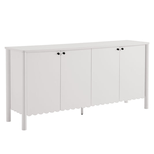 Modway - Emmeline 66" 4-Door Scalloped Sideboard Cabinet by Modway  Living Room  White - EEI-7153-WHI