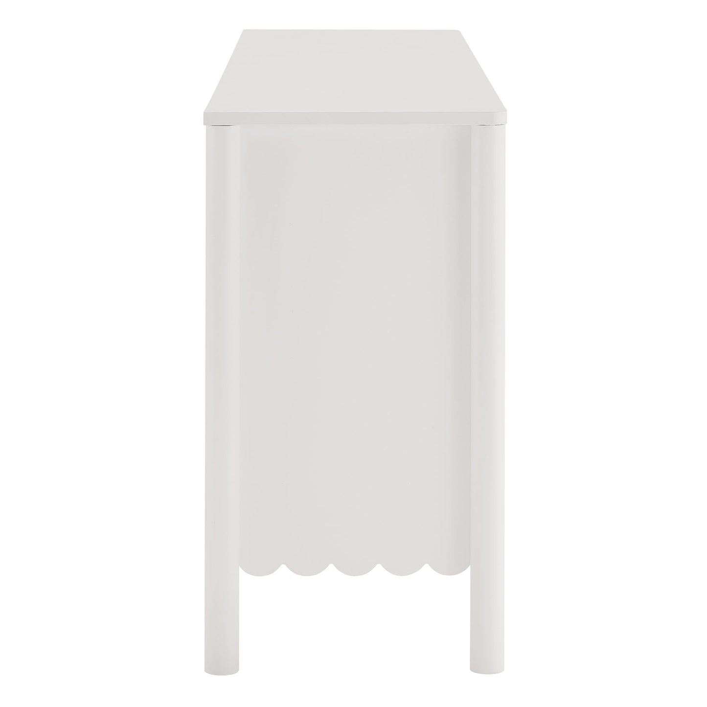 Modway - Emmeline 66" 4-Door Scalloped Sideboard Cabinet by Modway  Living Room  White - EEI-7153-WHI