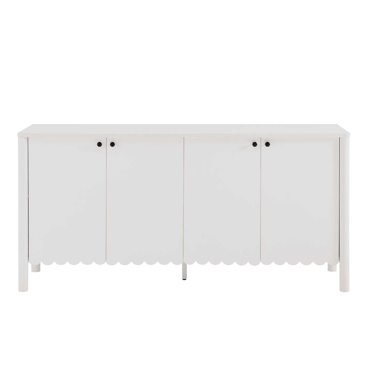 Modway - Emmeline 66" 4-Door Scalloped Sideboard Cabinet by Modway  Living Room  White - EEI-7153-WHI