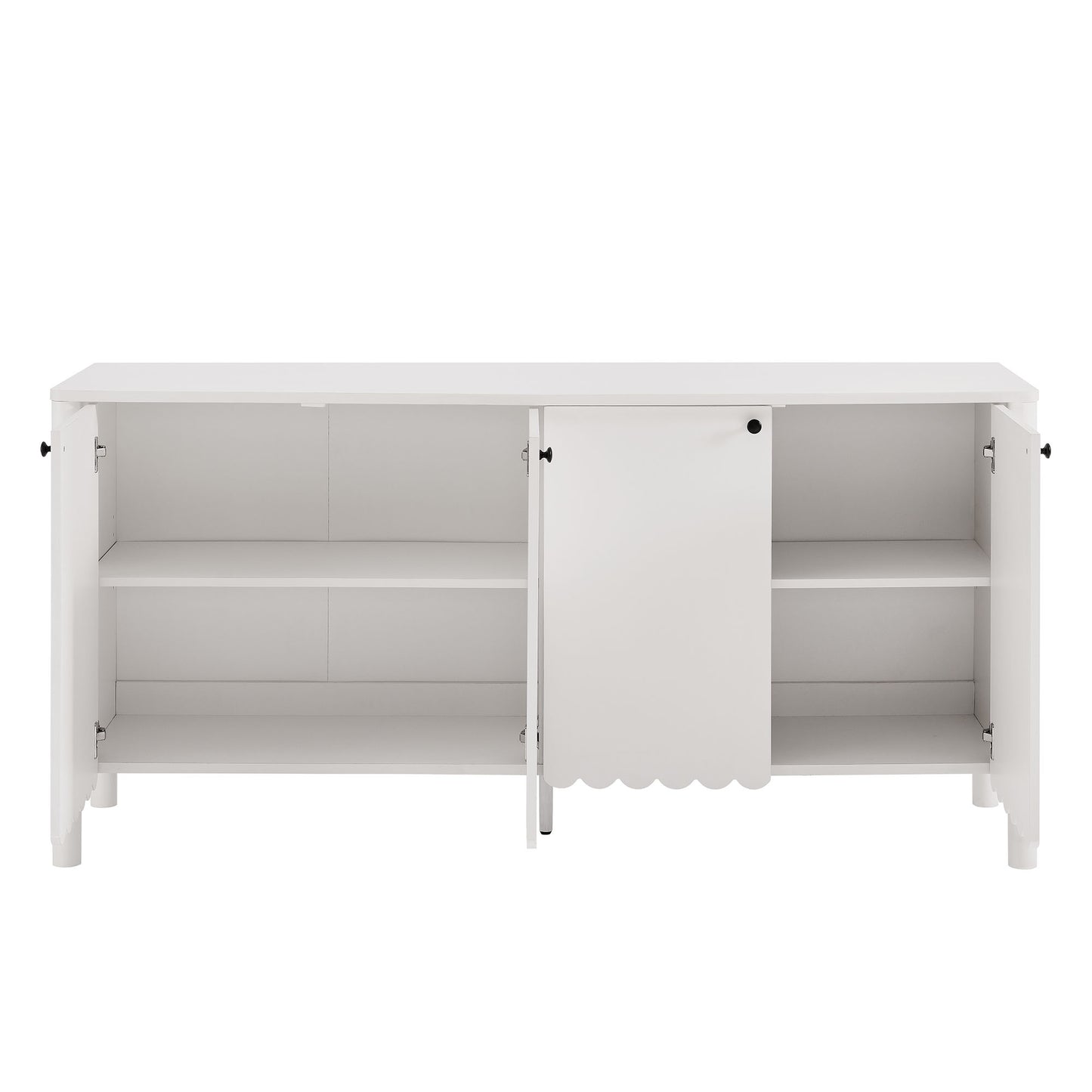 Modway - Emmeline 66" 4-Door Scalloped Sideboard Cabinet by Modway  Living Room  White - EEI-7153-WHI