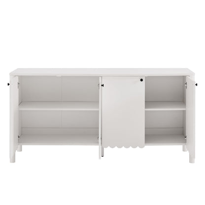 Modway - Emmeline 66" 4-Door Scalloped Sideboard Cabinet by Modway  Living Room  White - EEI-7153-WHI