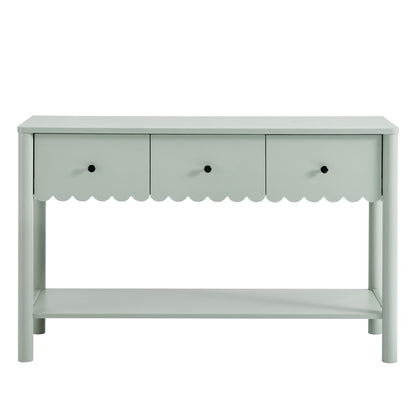 Modway - Emmeline 3-Drawer Scalloped Console Table by Modway  Living Room Tables Green - EEI-7154-SGE