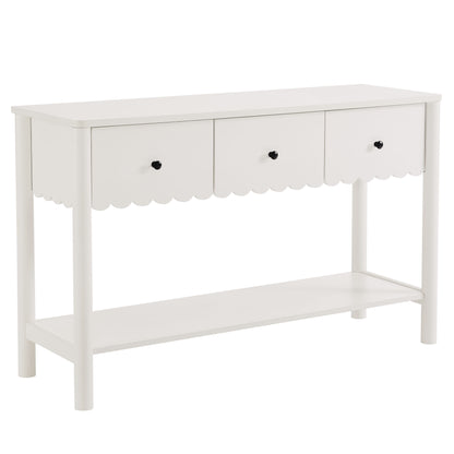 Modway - Emmeline 3-Drawer Scalloped Console Table by Modway  Living Room Tables White - EEI-7154-WHI