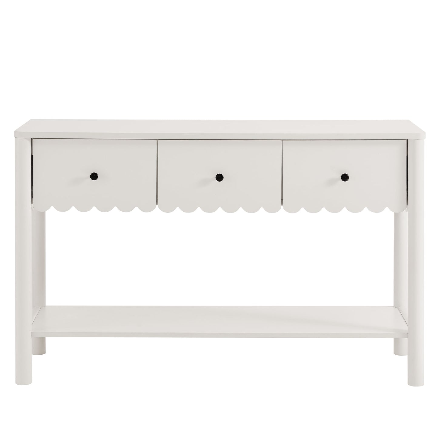 Modway - Emmeline 3-Drawer Scalloped Console Table by Modway  Living Room Tables White - EEI-7154-WHI