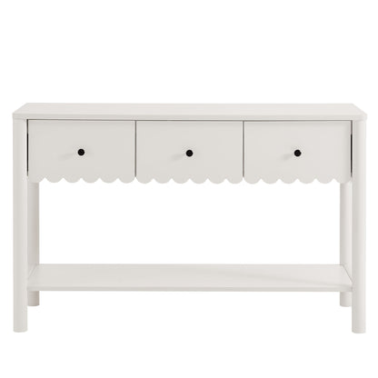 Modway - Emmeline 3-Drawer Scalloped Console Table by Modway  Living Room Tables White - EEI-7154-WHI