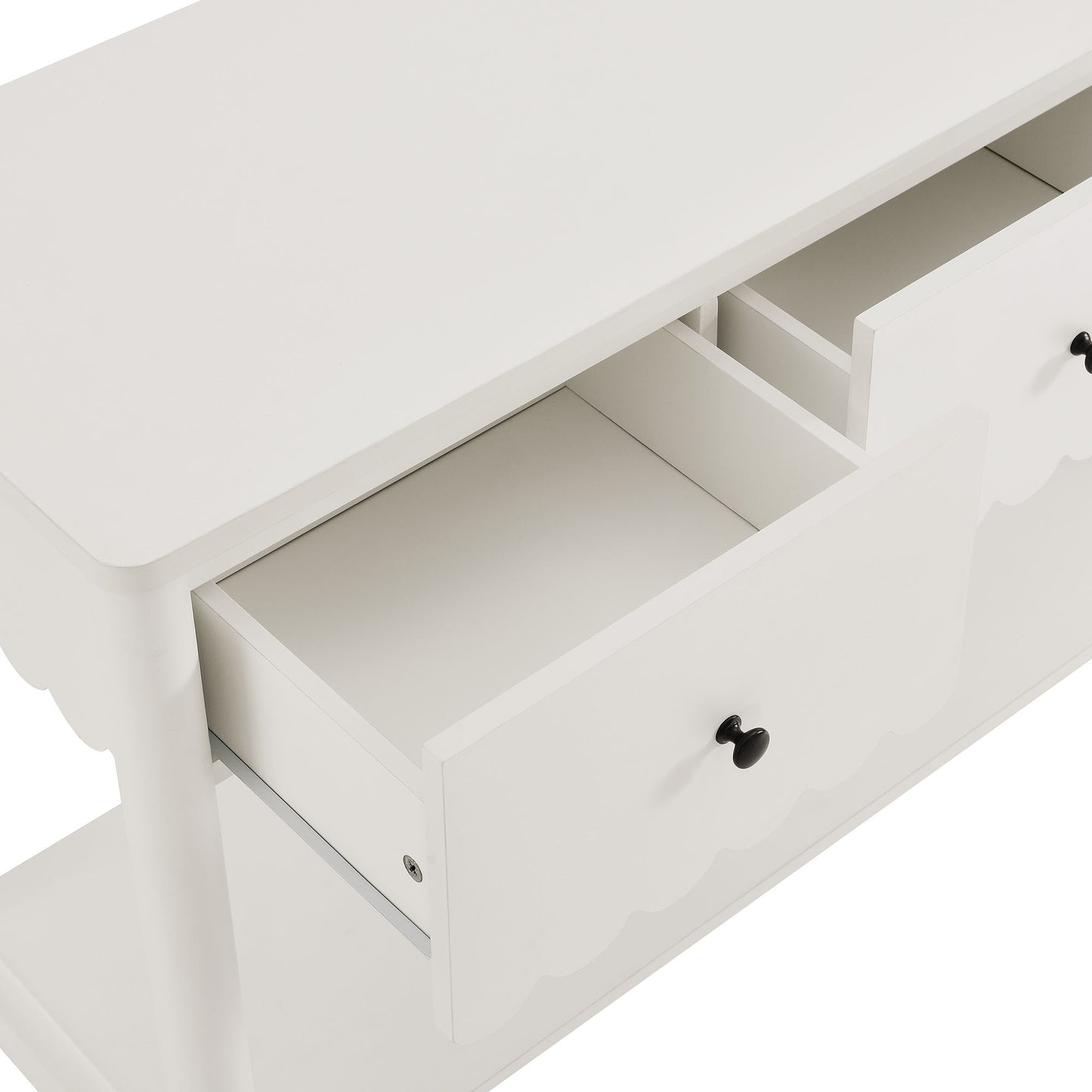 Modway - Emmeline 3-Drawer Scalloped Console Table by Modway  Living Room Tables White - EEI-7154-WHI