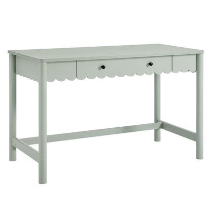 Modway - Emmeline 1-Drawer Scallop Writing Desk by Modway  Office Furniture Computer Desks Green - EEI-7155-SGE