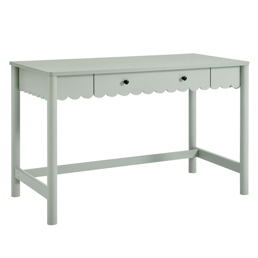 Modway - Emmeline 1-Drawer Scallop Writing Desk by Modway  Office Furniture Computer Desks Green - EEI-7155-SGE