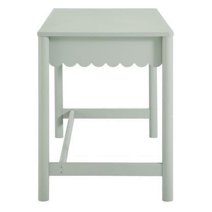 Modway - Emmeline 1-Drawer Scallop Writing Desk by Modway  Office Furniture Computer Desks Green - EEI-7155-SGE