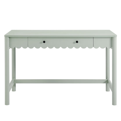 Modway - Emmeline 1-Drawer Scallop Writing Desk by Modway  Office Furniture Computer Desks Green - EEI-7155-SGE