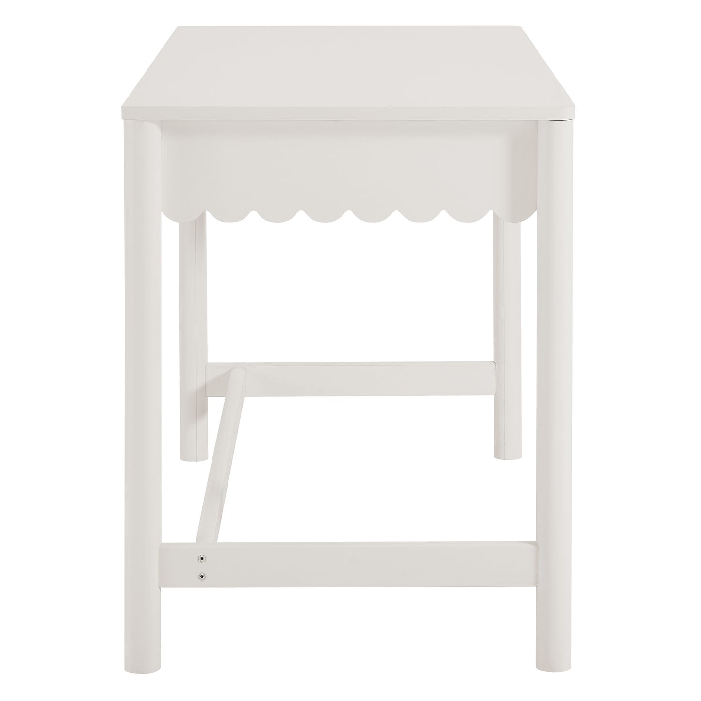 Modway - Emmeline 1-Drawer Scallop Writing Desk by Modway  Office Furniture Computer Desks White - EEI-7155-WHI