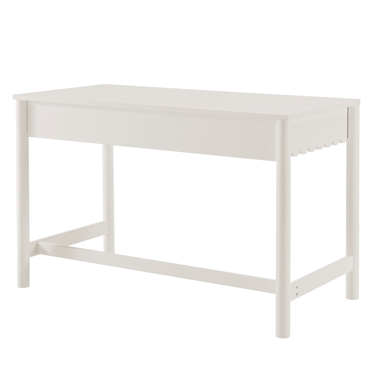 Modway - Emmeline 1-Drawer Scallop Writing Desk by Modway  Office Furniture Computer Desks White - EEI-7155-WHI
