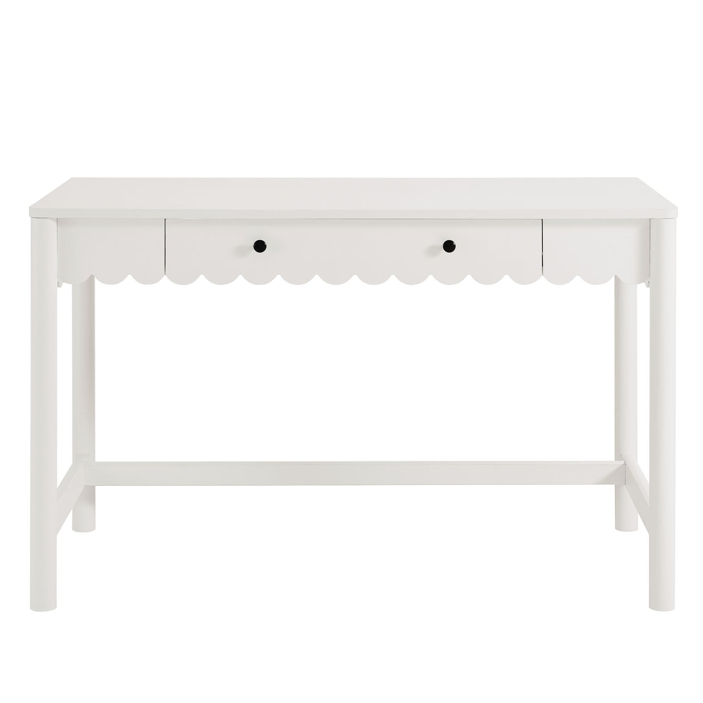 Modway - Emmeline 1-Drawer Scallop Writing Desk by Modway  Office Furniture Computer Desks White - EEI-7155-WHI
