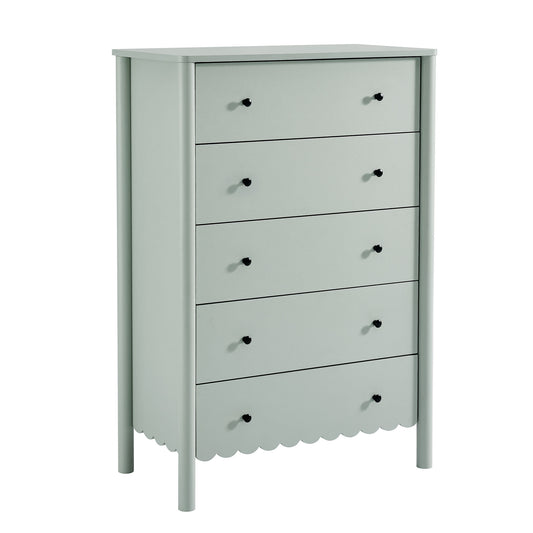 Modway - Emmeline Scalloped 5-Drawer Chest by Modway  Bedroom Case Goods Green - EEI-7156-SGE