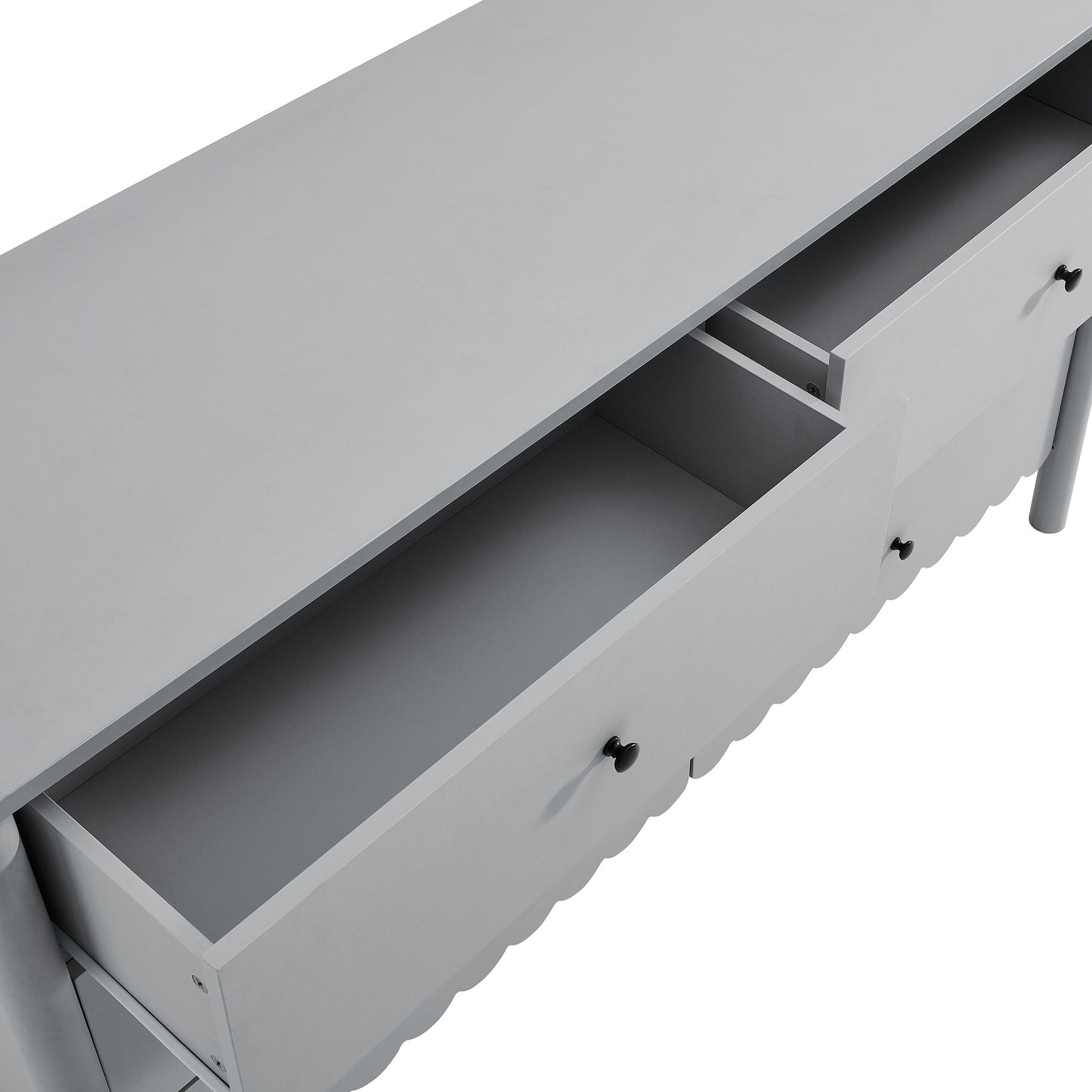 Modway - Emmeline Scalloped 6-Drawer Dresser by Modway  Bedroom Case Goods Gray - EEI-7157-LGR