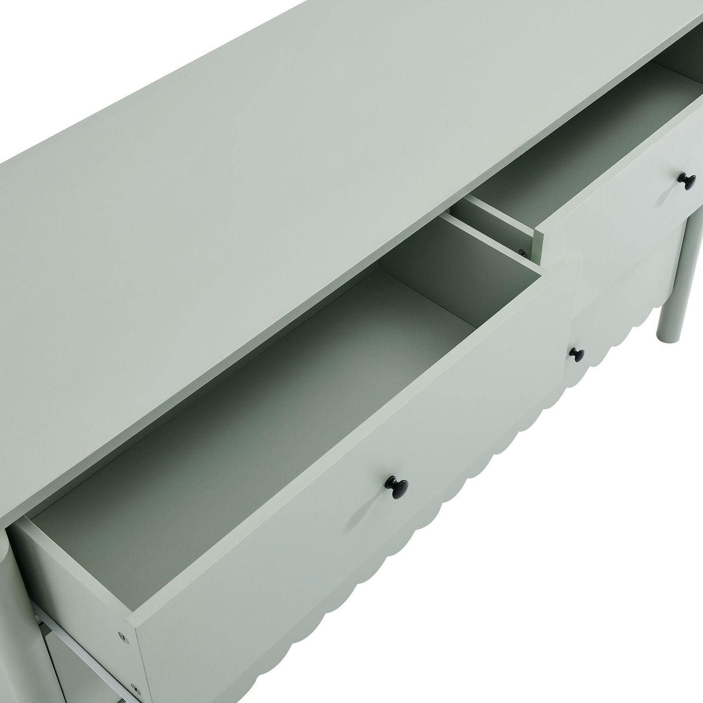 Modway - Emmeline Scalloped 6-Drawer Dresser by Modway  Bedroom Case Goods Green - EEI-7157-SGE