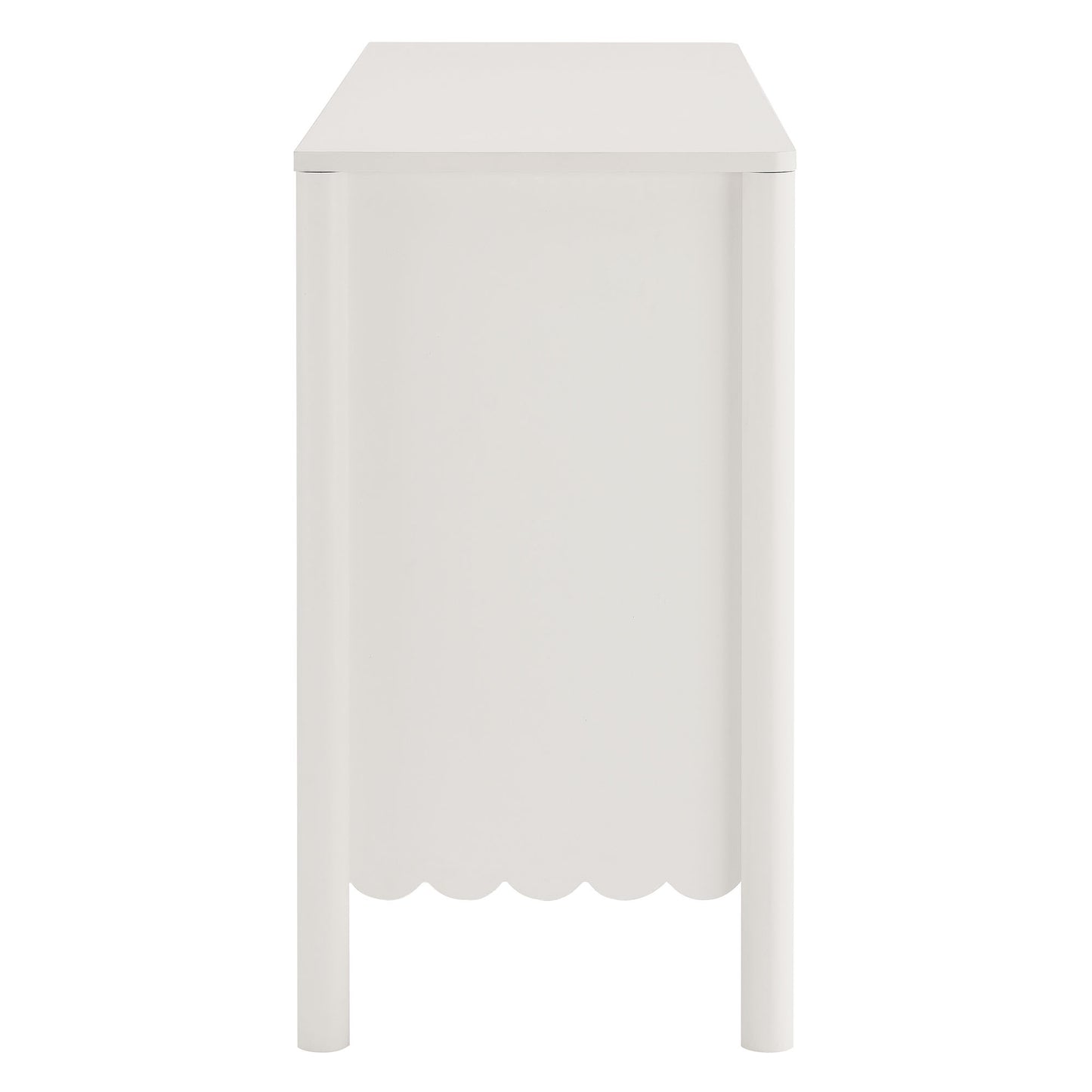 Modway - Emmeline Scalloped 6-Drawer Dresser by Modway  Bedroom Case Goods White - EEI-7157-WHI