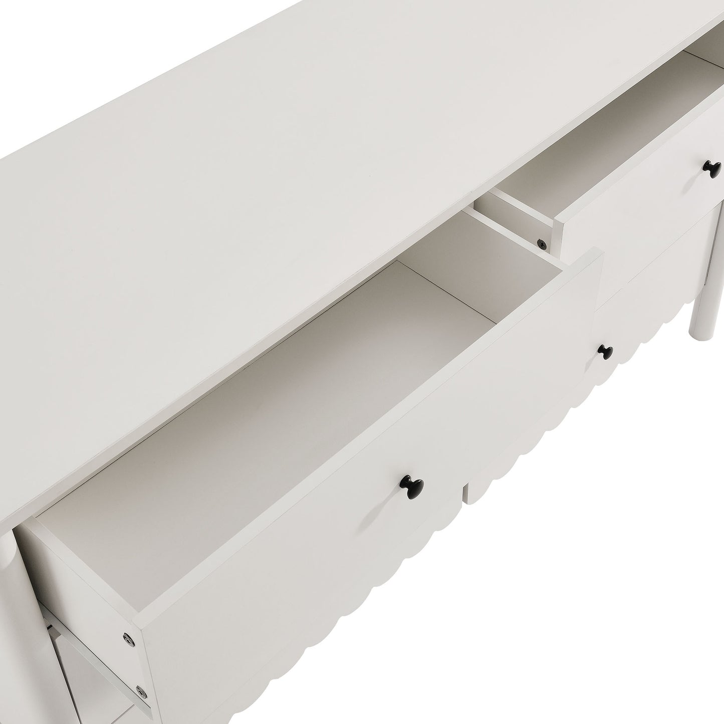 Modway - Emmeline Scalloped 6-Drawer Dresser by Modway  Bedroom Case Goods White - EEI-7157-WHI