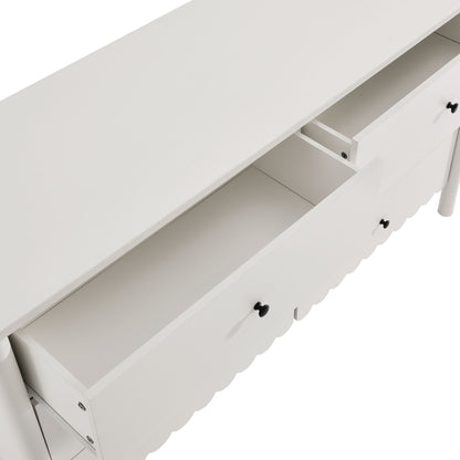 Modway - Emmeline Scalloped 6-Drawer Dresser by Modway  Bedroom Case Goods White - EEI-7157-WHI