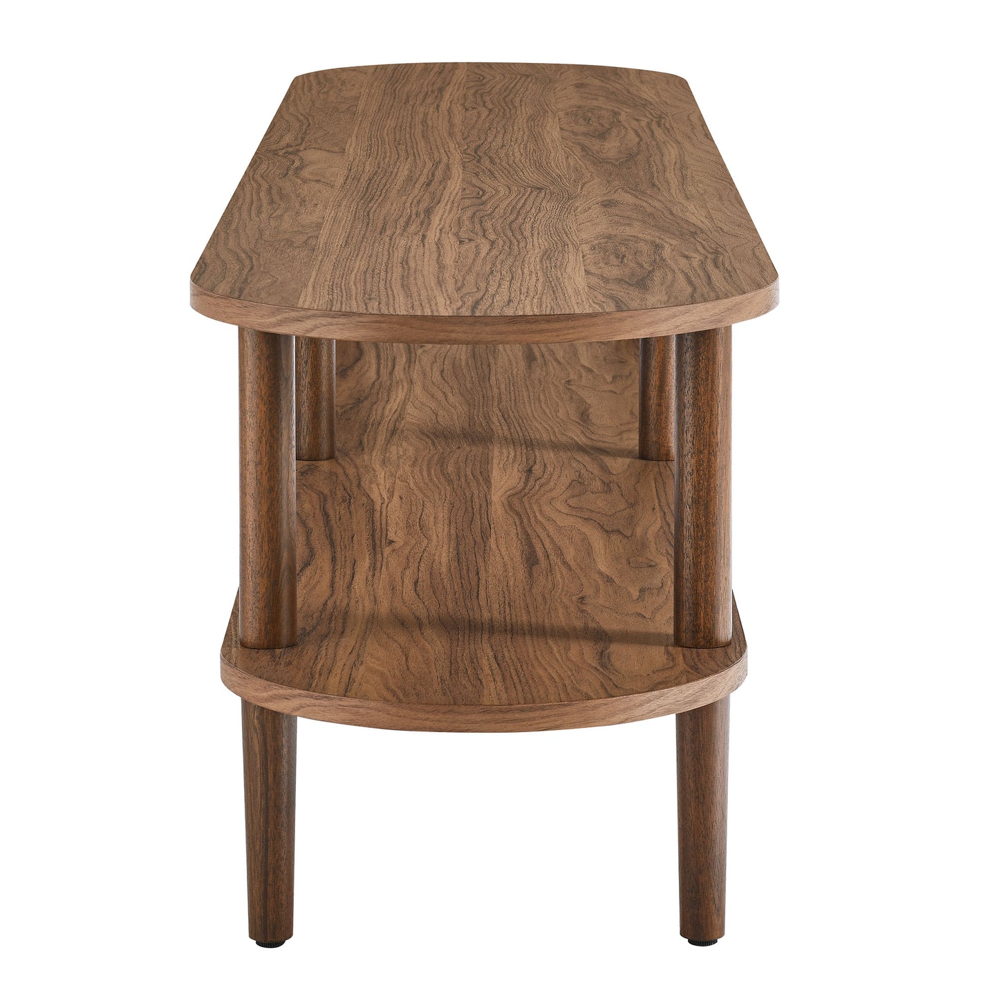 Modway - Torus Oval Wood TV Stand by Modway  Living Room Decor Brown - EEI-7158-WAL