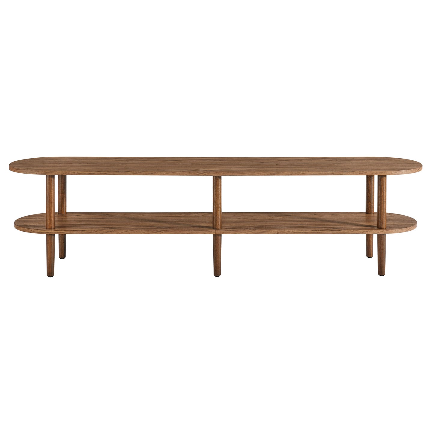 Modway - Torus Oval Wood TV Stand by Modway  Living Room Decor Brown - EEI-7158-WAL