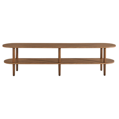 Modway - Torus Oval Wood TV Stand by Modway  Living Room Decor Brown - EEI-7158-WAL