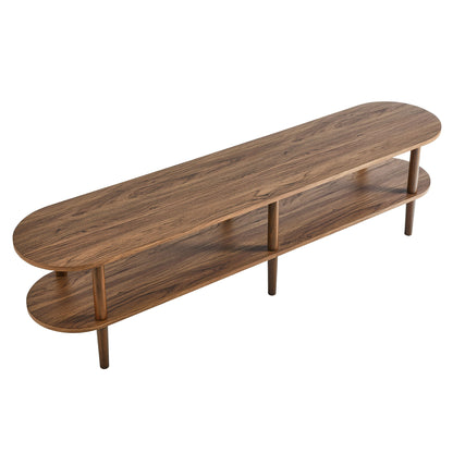 Modway - Torus Oval Wood TV Stand by Modway  Living Room Decor Brown - EEI-7158-WAL